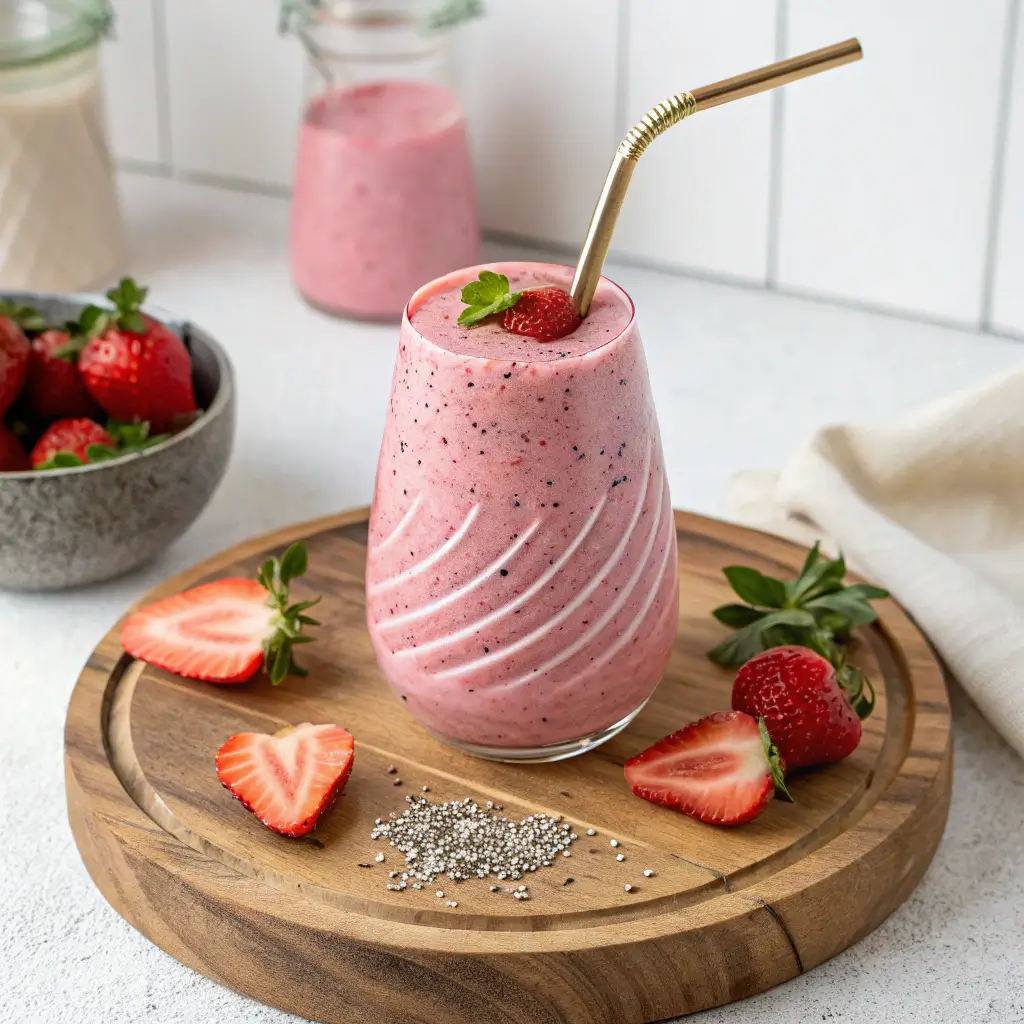 Strawberry Banana Chia Seed Smoothie: Creamy, Nourishing, and So Easy to Make