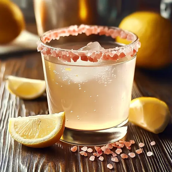 Ingredients for pink salt diet trick with lemon and ACV