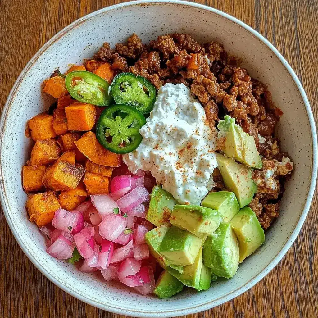 sweet potato cottage cheese mason jar Easy Sweet Potato Taco Cottage Cheese Bowl: The Ultimate High Protein Viral Recipe