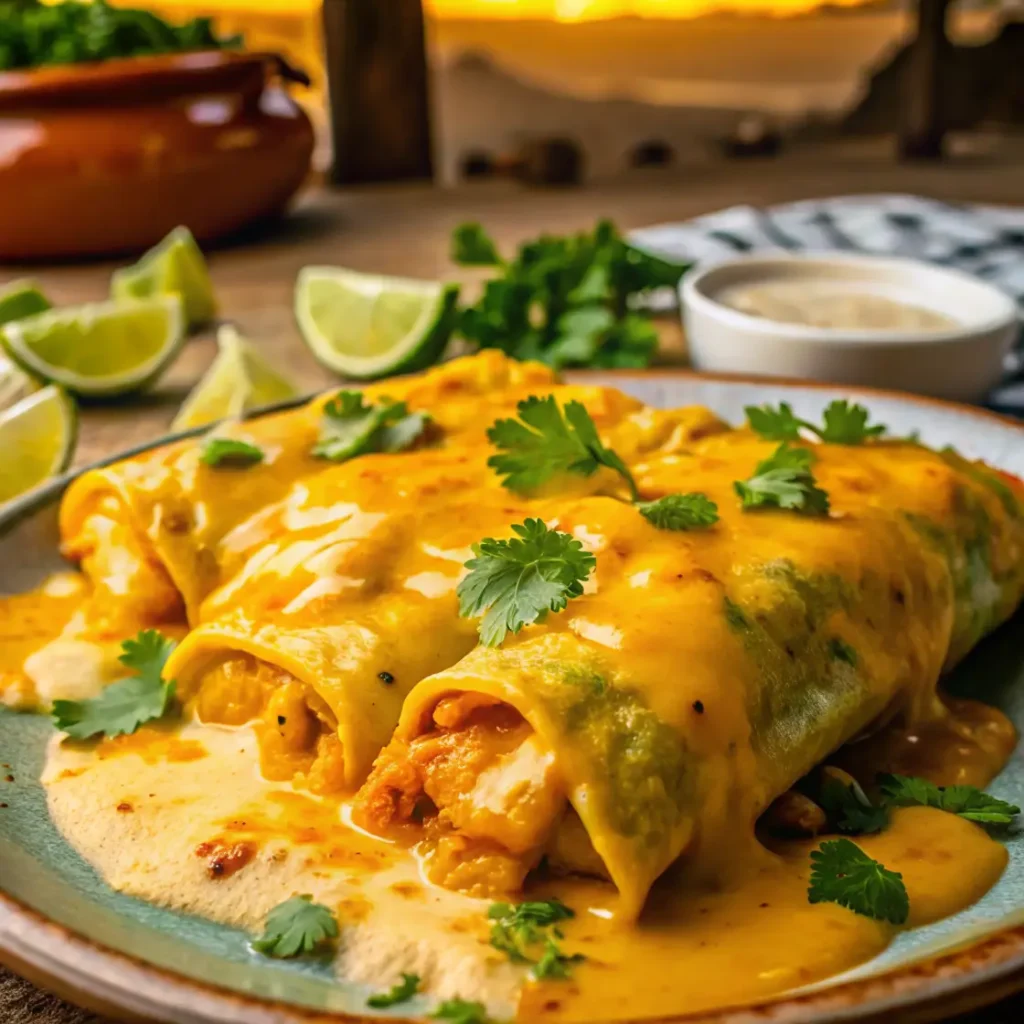 Green Chili Chicken Enchiladas - Ultimate Comfort Food Recipe