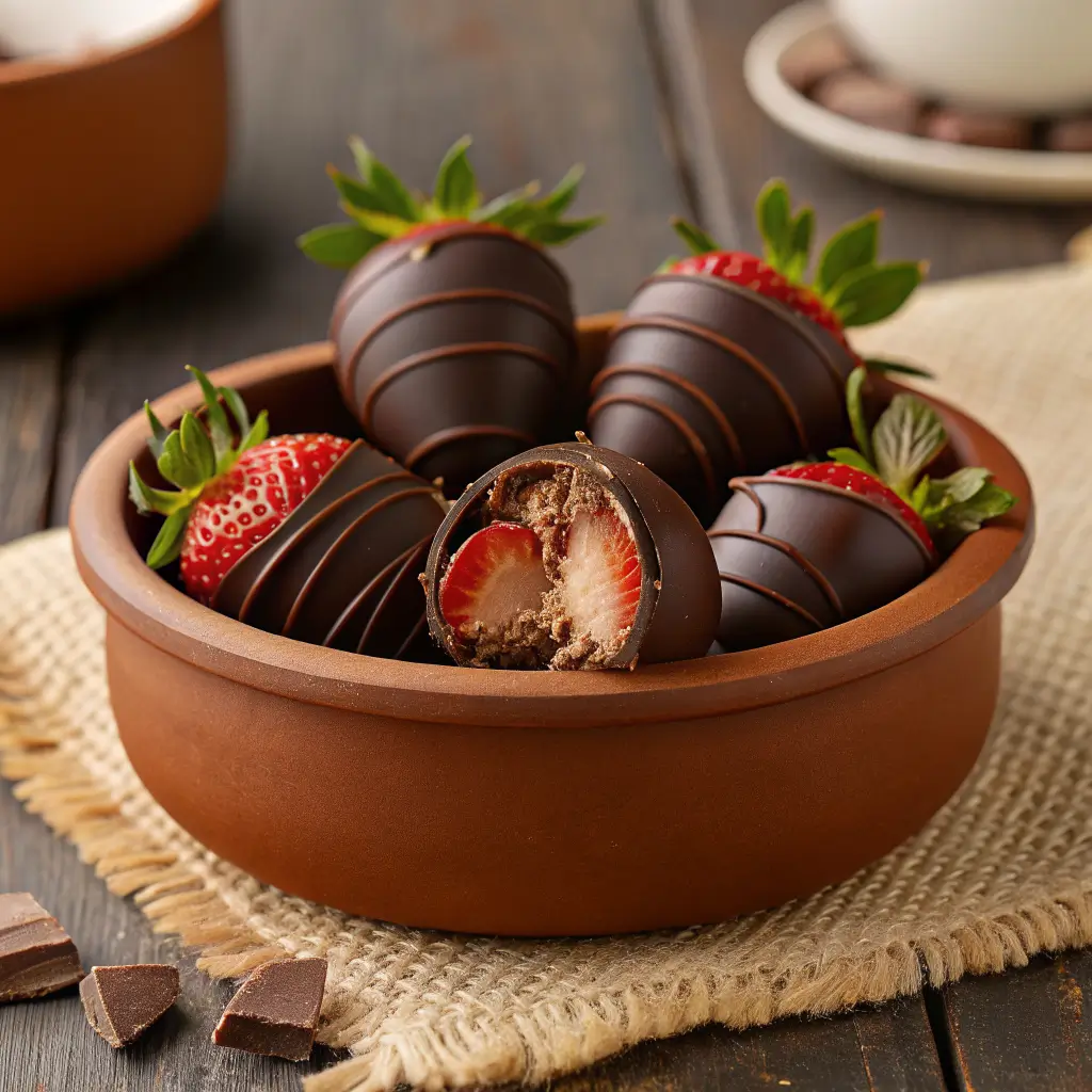 serving dubai chocolate strawberries Perfect Luxury Dubai Chocolate Strawberries Elegant Dessert Delight