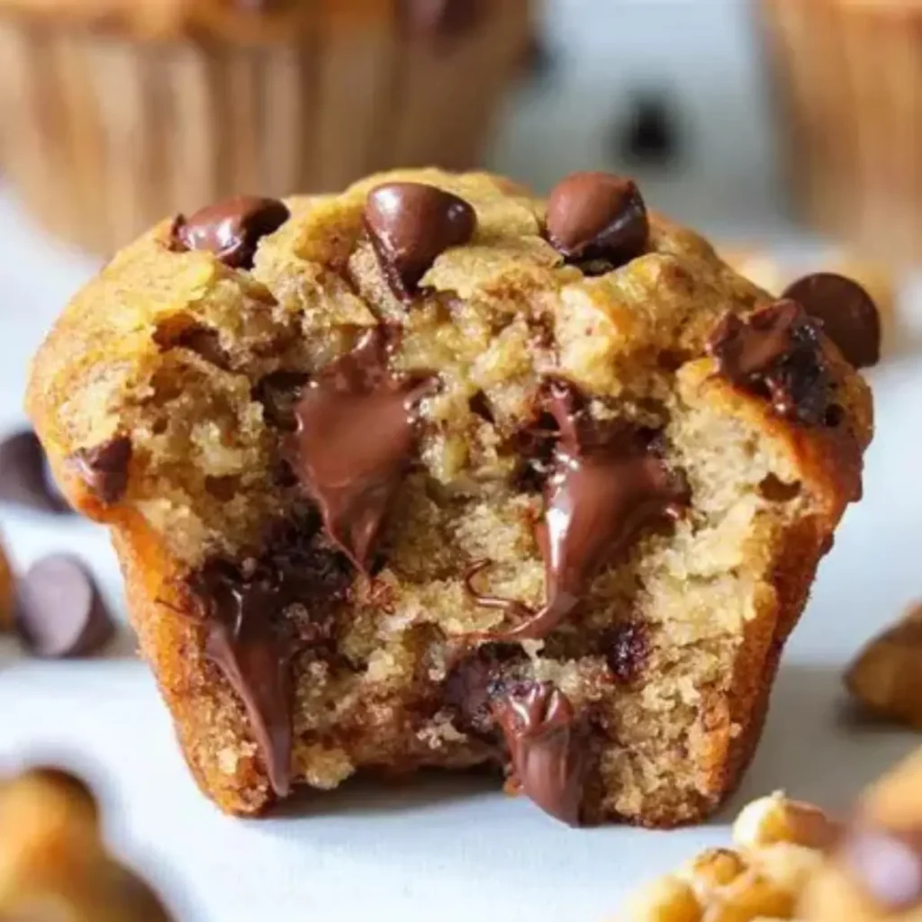 Bakery-Style Brown Butter Banana Chocolate Chip Muffins Recipe 2 Bakery-Style Brown Butter Banana Chocolate Chip Muffins Recipe