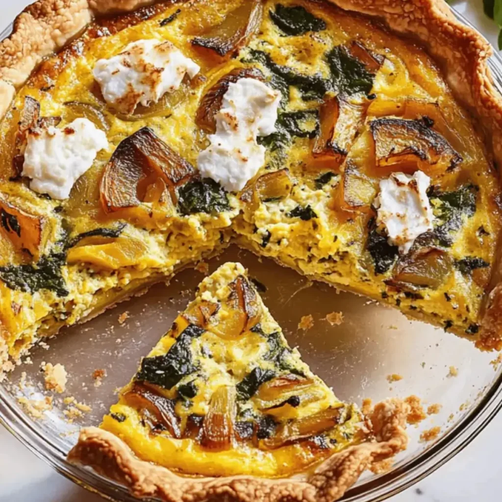 Butternut Squash, Goat Cheese & Caramelized Onion Quiche 2 Delicious Butternut Squash, Goat Cheese & Caramelized Onion Quiche Recipe