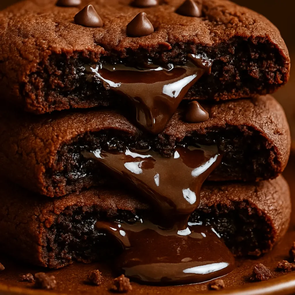 Easy Decadent Molten Chocolate Lava Cookies 2 Easy Decadent Molten Chocolate Lava Cookies