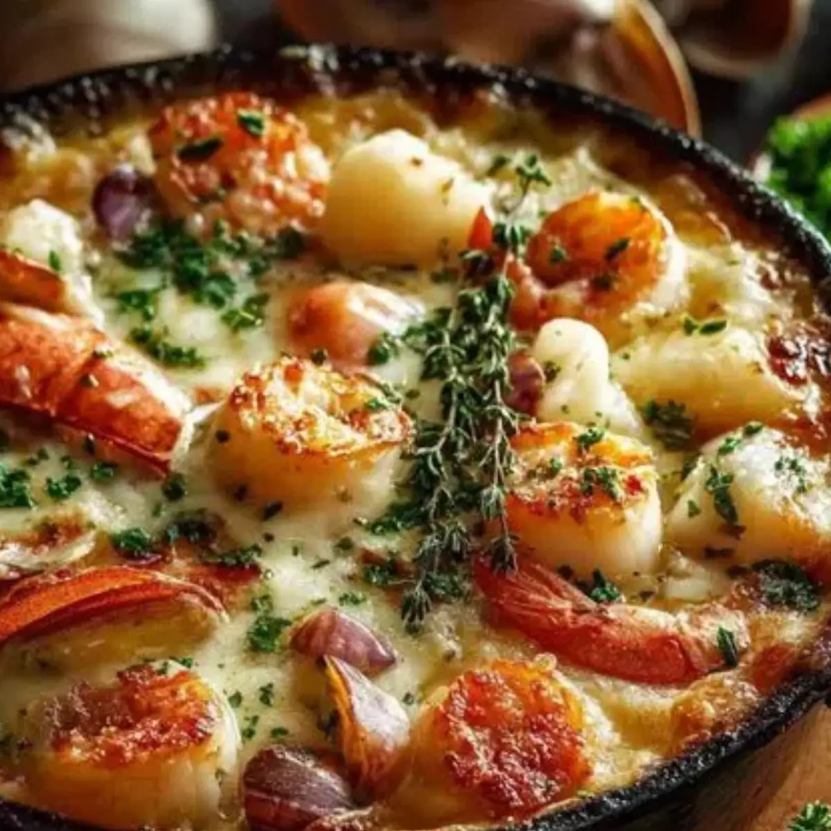 Gourmet Seafood Cassolette Creamy Elegant and Full of Coastal Flavor