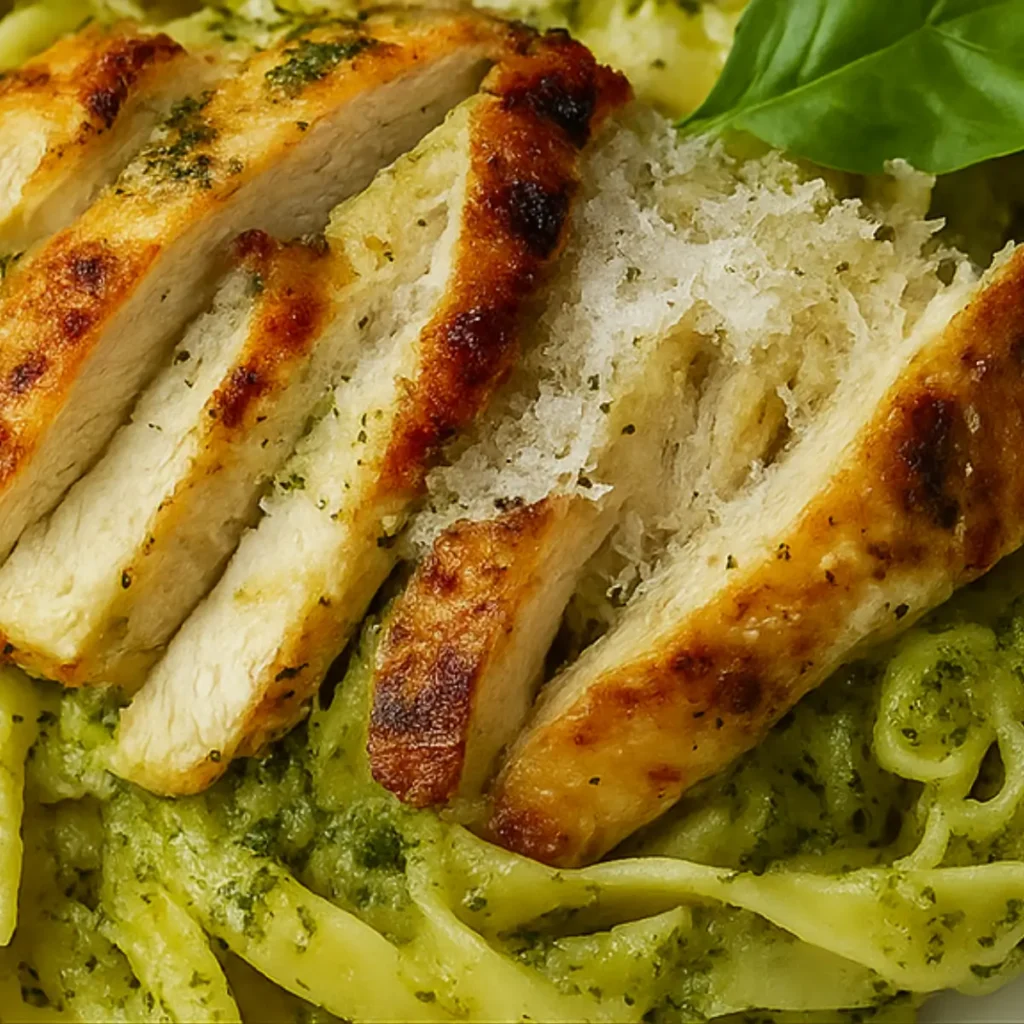 Pesto Pasta with Parmesan Chicken Creamy Flavorful and Easy 2 Pesto Pasta with Parmesan Chicken Creamy Flavorful and Easy