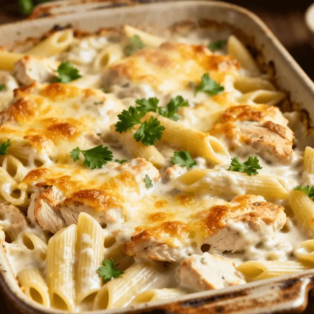 Chicken Alfredo Bake My Family Begs Me to Make Creamy Cheesy and Easy