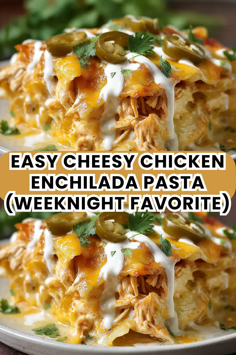 Easy Cheesy Chicken Enchilada Pasta for Dinner | Best One Pot Mexican Recipe